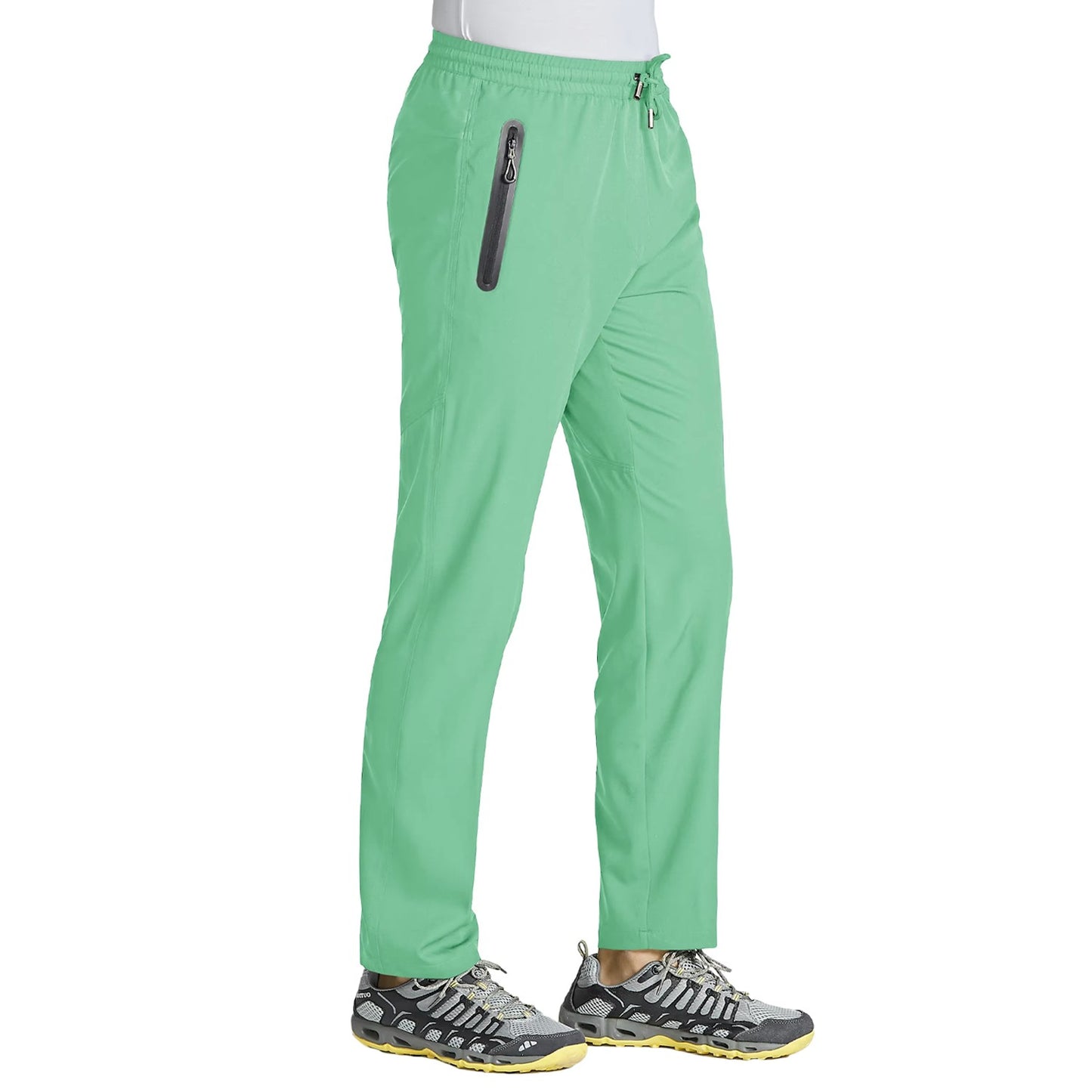 TACVASEN Outdoor Pants Men Quick Dry Straight Running Hiking Pants Elastic Lightweight Yoga Fitness Exercise Sweatpants Joggers
