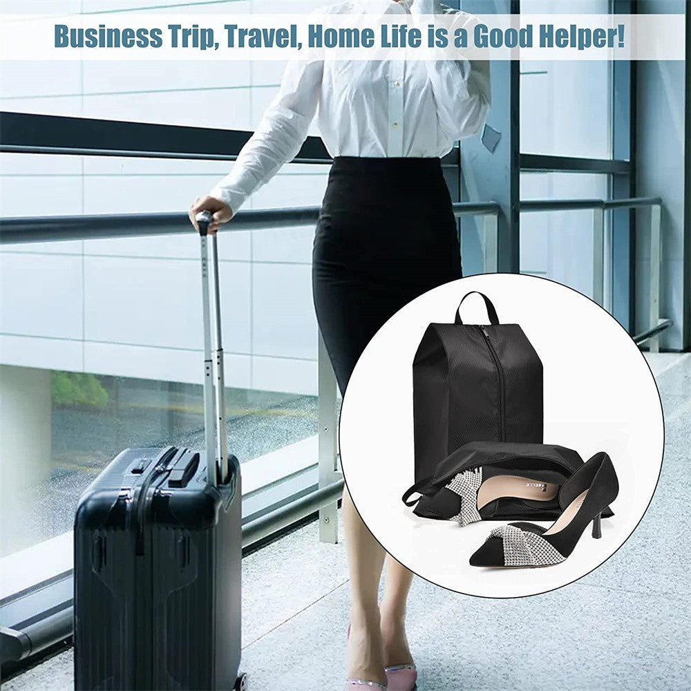 2 or 4 Pack Portable Nylon Waterproof Shoe Storage Bags with Zipper Closure for Men and Women Travel or Family Item Organize