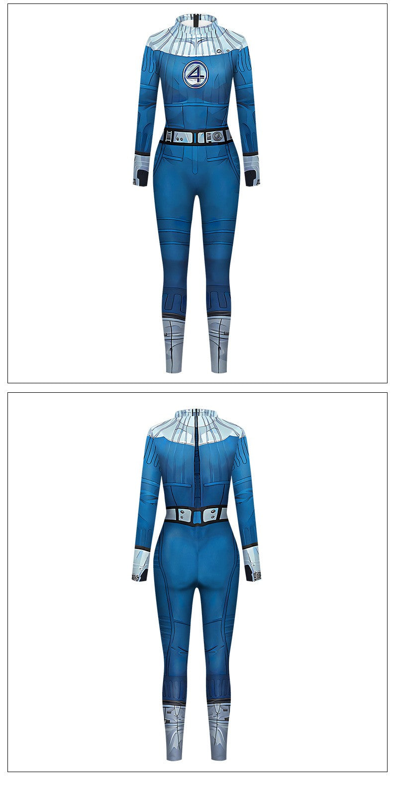 Adult Cosplay Fantastic Four Costume Halloween Party Jumpsuit for Men Women Superhero Zentai Bodysuit Rave Festival Catsuit