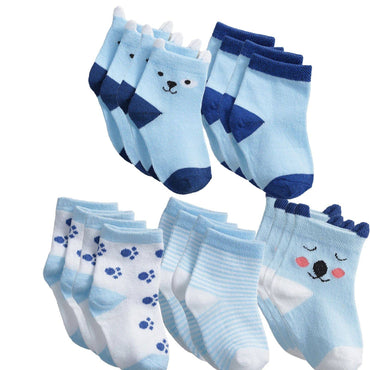 10 Pairs Baby Socks Newborn Baby Boy Girls Infant Cute Cartoons Fashion Soft Cotton Short Socks For 0-3 Years Kid's Socks