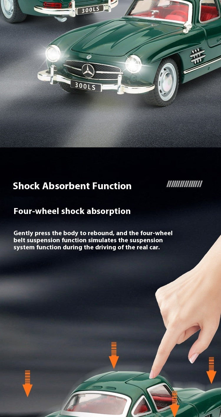 1:32 Mercedes Benz 300SL Classic Car Alloy Car Diecast Model Simulation Miniature Car Model Decorative Trendy Ornaments For Boy