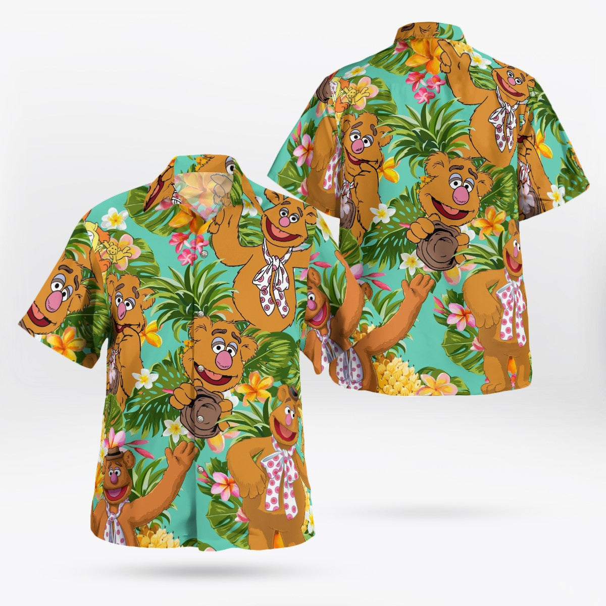 Harajuku Anime 3D Elmo Shirt Hawaiian Shirt Men's Summer Short sleeved Shirt Men's Shirt 2024 Plus Size 3xlshirt Chemistry Homme