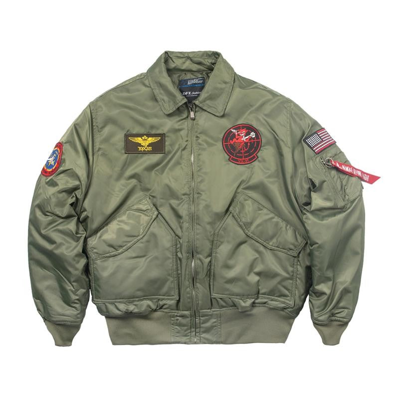 TOP GUN CWU-45P Plus Size Waterproof Outdoor Motorcycle Puffer Black Bomber Varsity Jacket Men Womens Thick Winter Coat