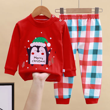 Kids Pajamas for Boys Girls 1 2 3 4 5 6 7 8 Years Cotton Sleepwear Set Christmas Pyjamas Green Children Pijamas Clothing