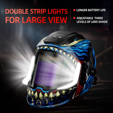 ANDELI Auto Darkening Welding Helmet Panoramic 180° View True Color 4 Arc Sensor Welding Mask for MIG MAG MMA Welder Machine