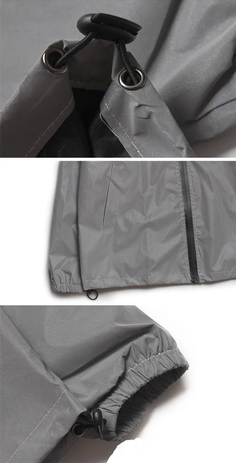 Plus Size 4XL Men Spring Autumn full reflective Windbreaker waterproof Jacket male High street hip hop Loose Hooded Coats
