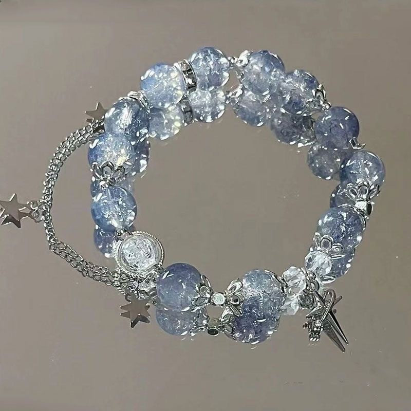 Novas Pulseiras de Contas Simples de Cristal para Mulheres e Meninas Coreanas, Ins, Flor, Raposa, Pena, Tassel, Presentes de Joias da Amizade 2024
