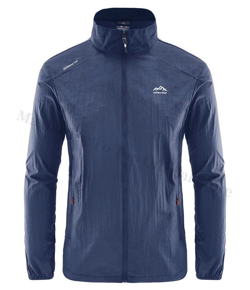 Men's Summer Skin Quick Dry Hiking Jacket Waterproof Sun UV Protection Coats Men Outdoor Sports Fishing Camping Running Jacket
