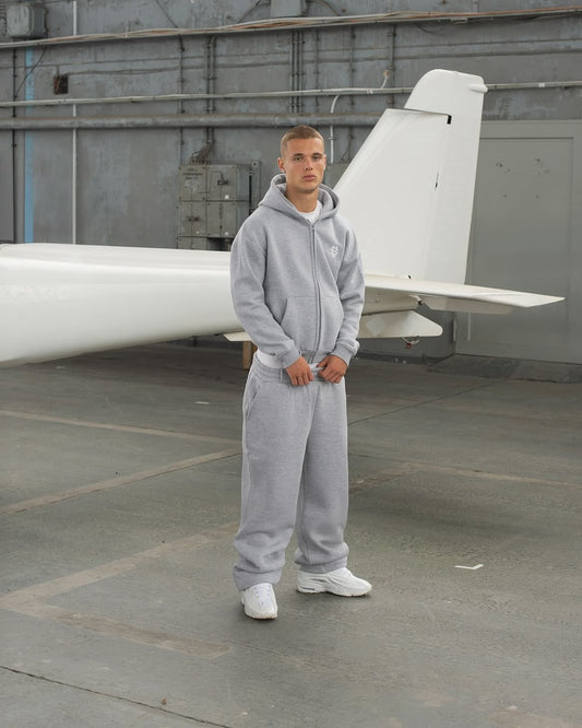 Men Monochrome Sporty Casual Suit Set Minimalist Versatile for Youth Comfortable Fabric Simple Stylish Everyday Wear Lightweight