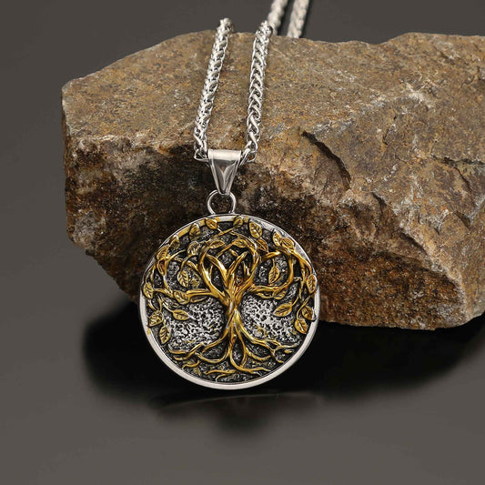 Vintage Viking Tree of Life Pendant Necklace Men's Necklace Fashion Trendy Personality Women's Pendant Necklace Party Accessories Valentine's Day Mother's Day Father's Day Birthday Gift