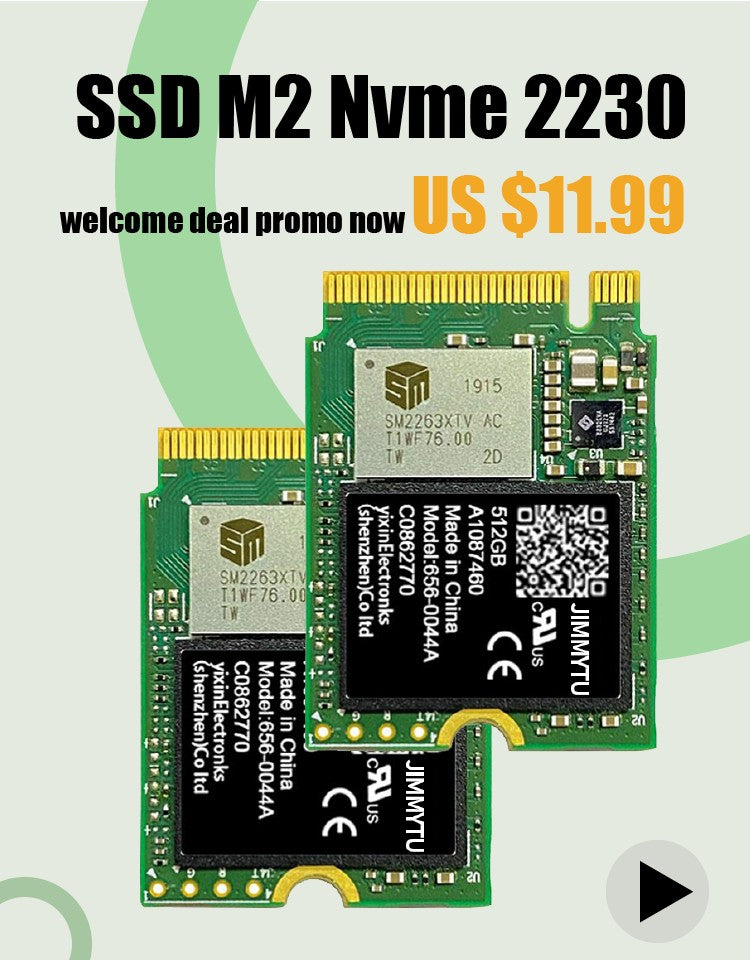 M2 2230 Para Laptop 512gb 256gb Surface Pro 7/8/DELL/Steam Deck Mini Nvme SSD Portable Great For Gaming Consales