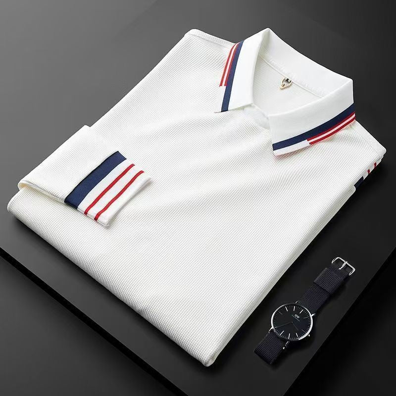 Spring Autumn Men Polos New Polo Shirt Men High Quality Men's long-sleeved Top Business Casual Polo-shirt for Men