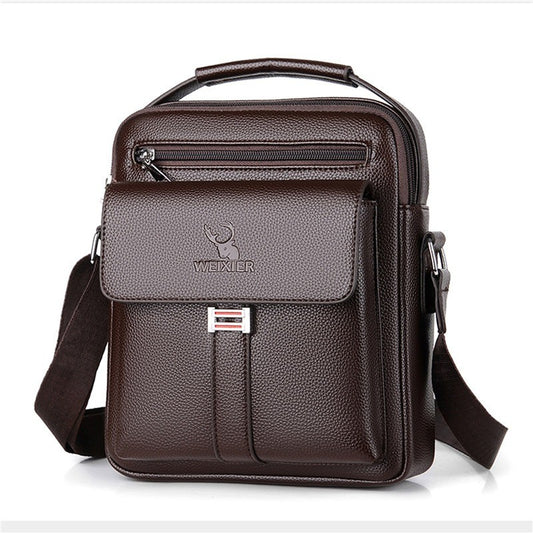 High Quality Men Shoulder Bag Men PU Leather Flaps Men's Crossbody Bags Business Flap Male Solid Messenger Bag Travel Bag