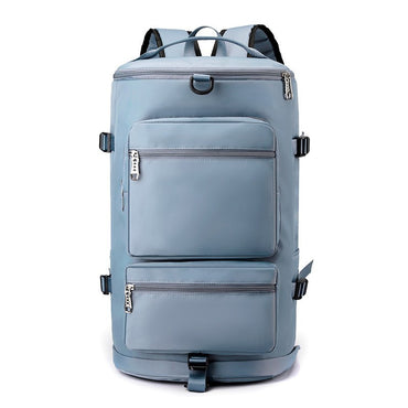 Large Space Fashionable Simple Travelling Backpack with Independent Shoe Compartment Casual Multi-pocke Short Trip Bag