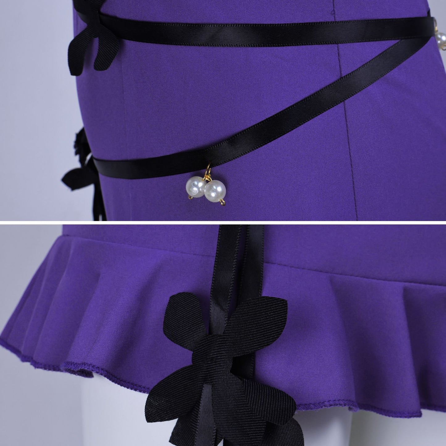 FF7 Remake Tifa Lockhart Purple Dress, Anime Game Roleplay Outfit for Halloween Comic Con