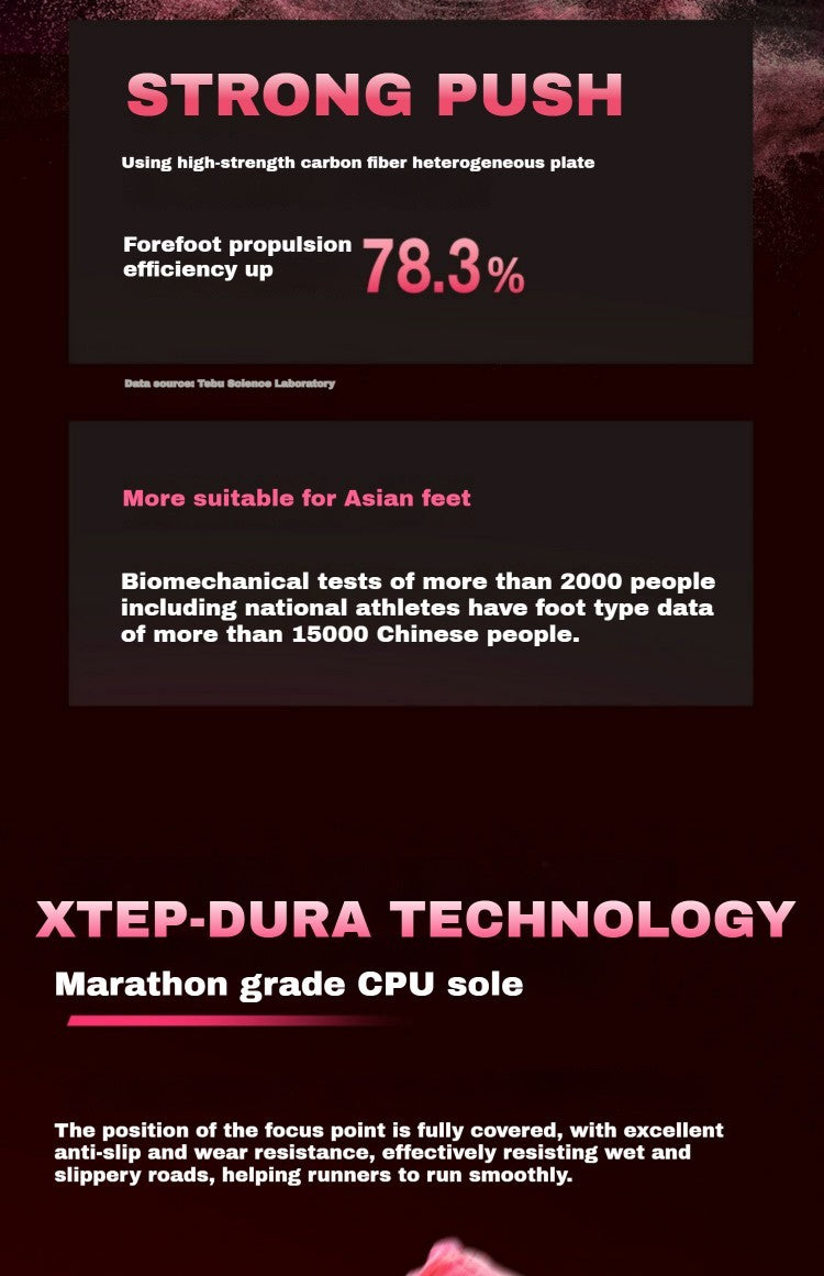 Xtep 160X 3.5 pro Running Shoes Professional Marathon PB Carbon Plate Sport Shoe Cushioning Shock Sneakers 976419110084