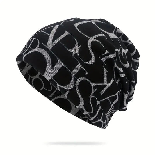 Cotton Slouchy Beanies for Men Vintage Hip-Hop Slouchy Hat Autumn Winter Warm Unisex Skullies Solid Color Male Skull Caps