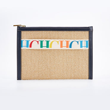 CHCH Handmade Woven Clutch Bag Ribbon Embellished Niche Style Clutch Bag