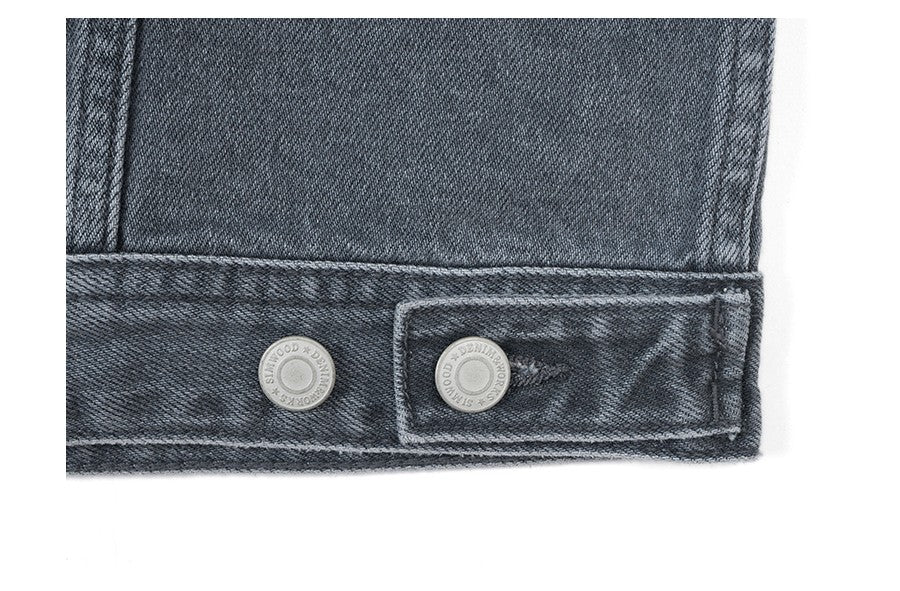 SIMWOOD 2025 Autumn New Oversize Denim Jackets Men 12oz Washed Classical Denim Coats