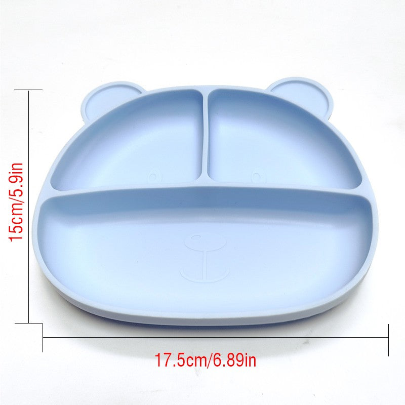 Free Name Printing Baby Fork-Spoon Combo Silicone Plate Children's Tableware Soft Fork-Spoon for Baby Food