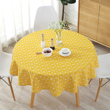 Round Tablecloth Washable Table Cloth Decorative Table Cover Indoor and Outdoor Holiday Home Christmas Party Picnic Dining Room