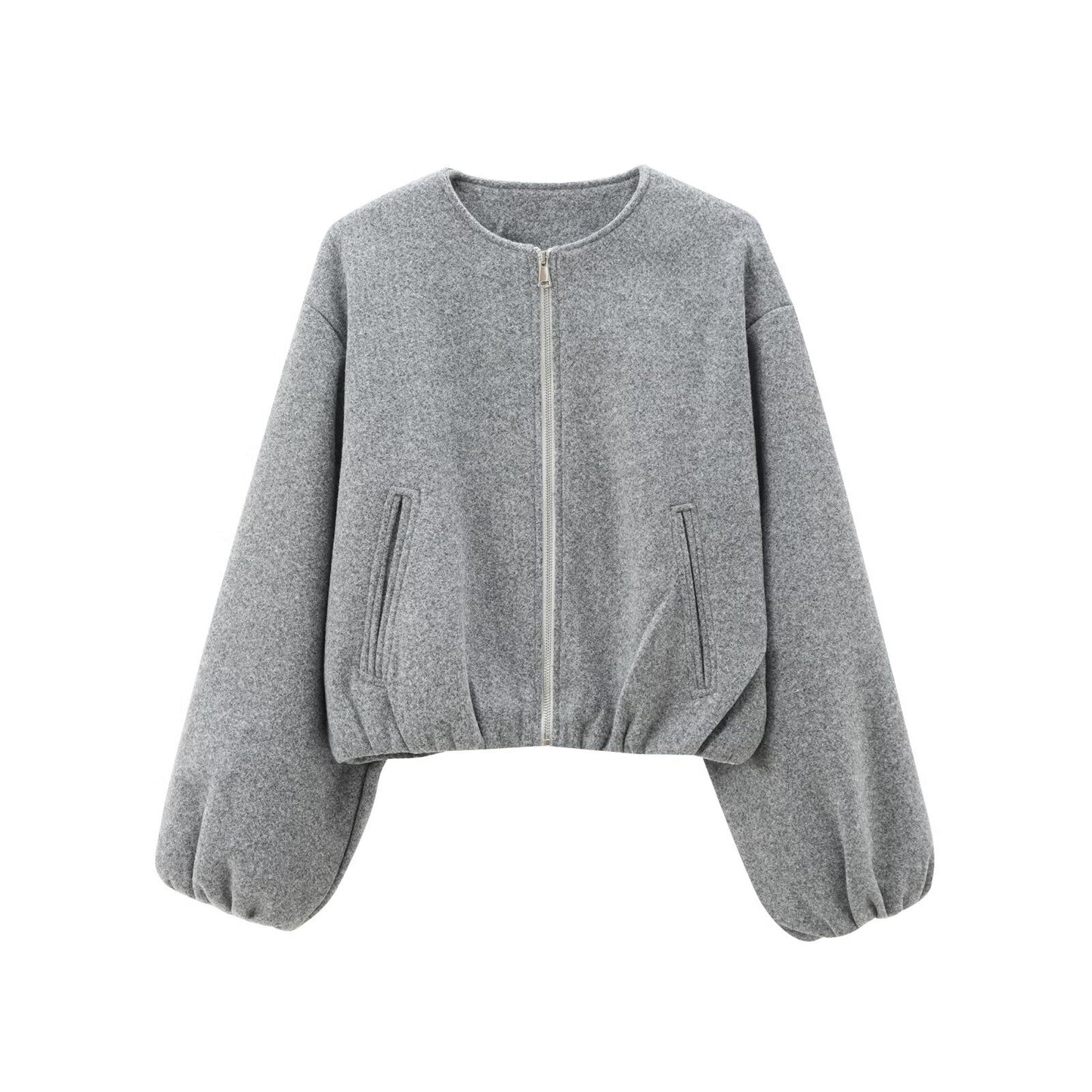 MUJER Red Zipper Bomber Jackets for Women Soft Cropped Jackets Woman 2025 Long Sleeve Woman's Sports Jacket New in Outerwears