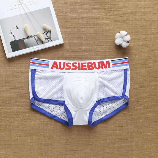 Men's boxers pure cotton mesh fashionable youth underwear student underpants
