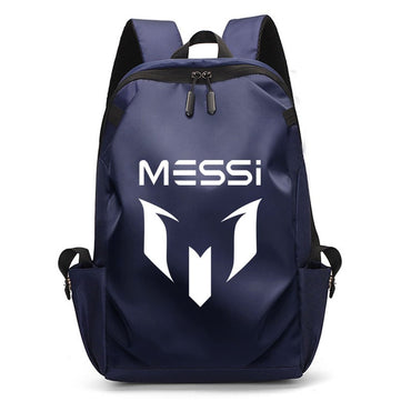 Mochila Escolar MESSI de Futebol para Meninos e Meninas, Mochila Unissex para Estudantes Universitários, Mochila para Notebook Feminina Masculina, Mochila para Adolescentes com Porta USB