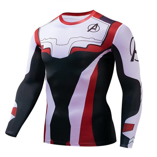 High-quality 3D Printed T shirts Men Compression Shirt Comic Cosplay Costume Halloween Clothing Long Sleeve Tops For Male