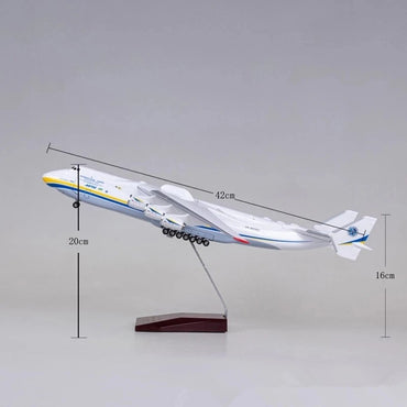 Modelo de Aeronave de Transporte Antonov AN-225 em Escala 1/200 Brinquedos de Aviação Jogos de Miniatura de Plástico e Metal