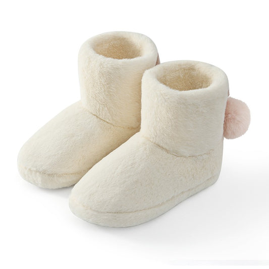 Gacimy Women's Winter Plush Snow Boots Outdoor Non-slip Casual Furry Cotton Boots Indoor Warm Cozy House Shoes Fuzzy Flat Boots