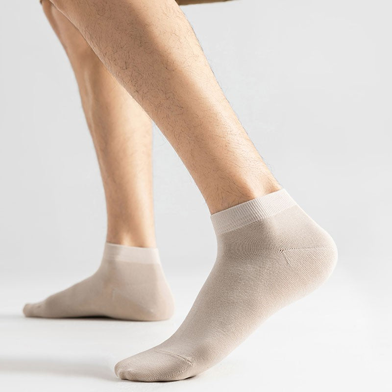 6Pairs High Quality Men Combed Cotton Socks Short Breathable Odor proof and antibacterial Business Spring Summer for Male sock