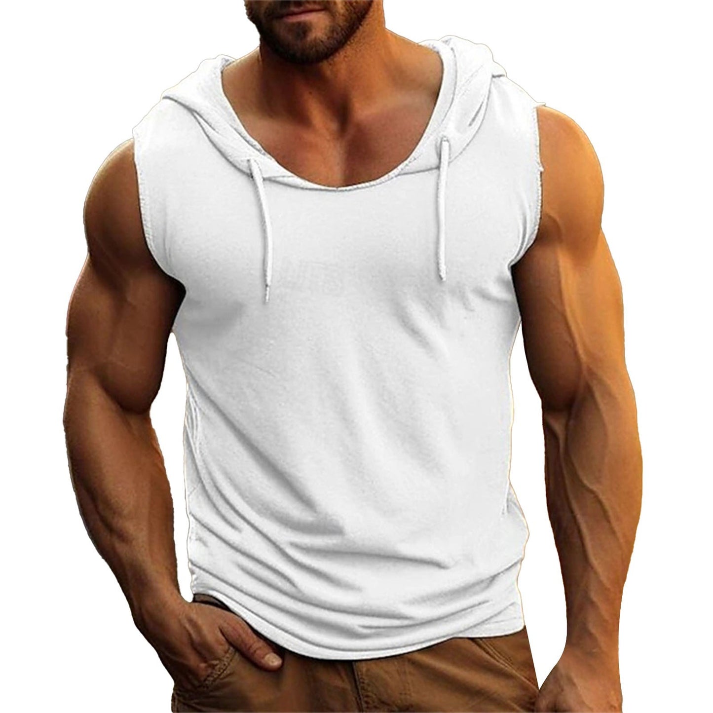 Male Solid Color Sleeveless Loose Fitness Male Summer Loose Undershirt Running men Vest Summer Plus Size Men Clothing Tank Tops