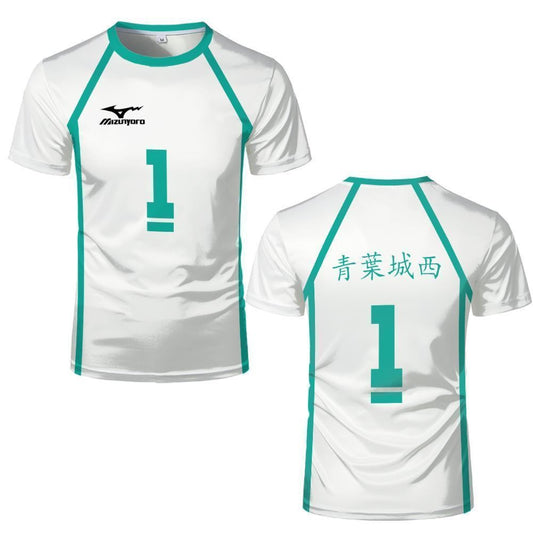 Popular Anime Haikyuu Tetsuro Oikawa Cosplay Costume Aoba Josai High School Volleyball Uniform For Men And Women Crew Neck Top