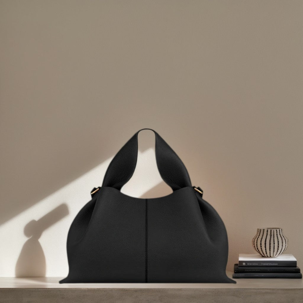 Genuine Leather Cloud Crossbody Bag for Women, Light Luxury French European Retro Vintage Tassel Shoulder Bag, Handbag Purse