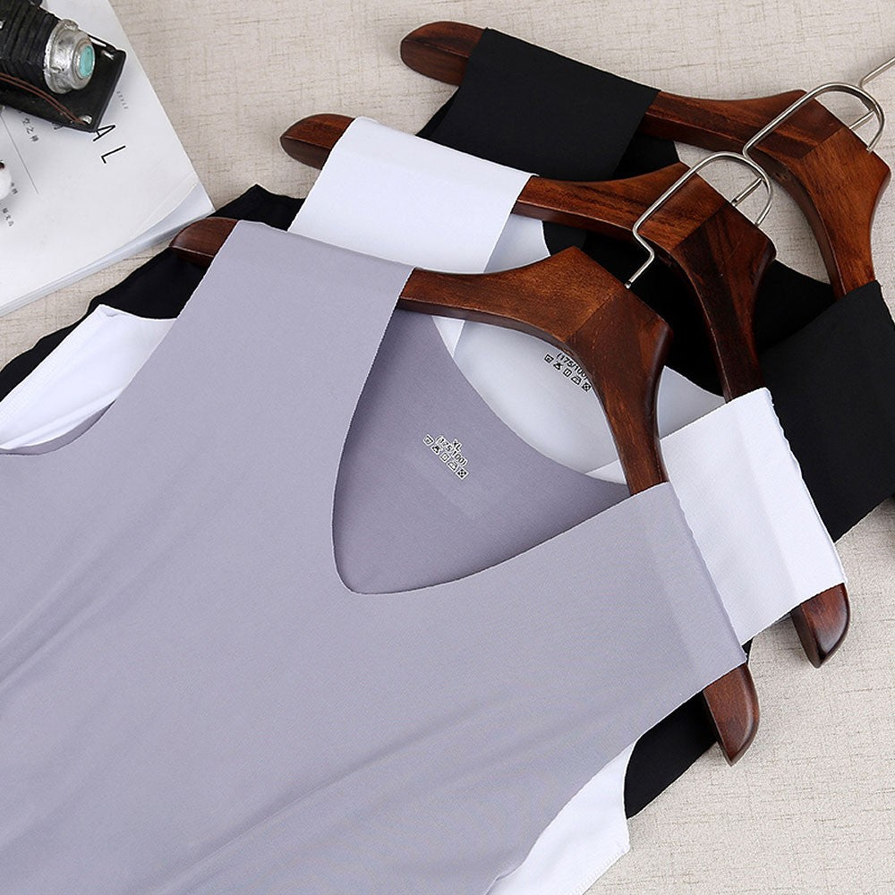 3Pieces/Lot Seamless Sleeveless Undershirt Tank Top Men Fitness Shirts Mens Body