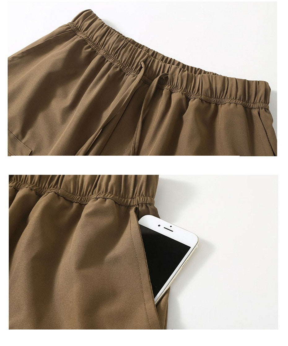 Summer Cargo Shorts Men 12XL Plus Size Shorts Fashion Casual Short Pants Male Summer Elastic Waist Shorts Big Size 12XL