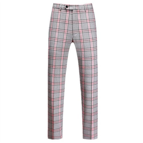 Gray-Purple Men's Striped Suit Pants, Fashion Slim Trousers, Wedding Party Dress Pant, Red Pantalones Hombre, Asia Sizes M-6XL.