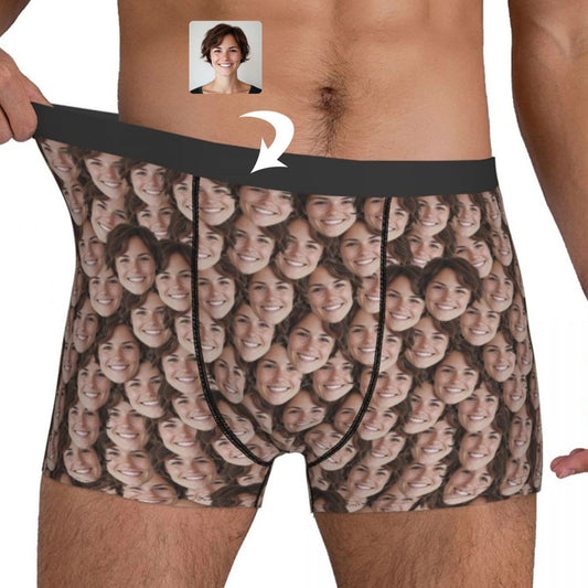 Personalized Face Photo Underwear Custom Boxer Briefs Custom Men Valentine's Day Gift For Husband Anniversary Gift for Dad