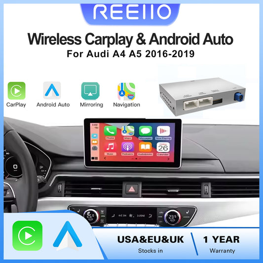2025 New Wireless CarPlay for Audi A4 B9 A5 2016-2018 Android Auto AirPlay Reverse Camera Multimedia Accessories