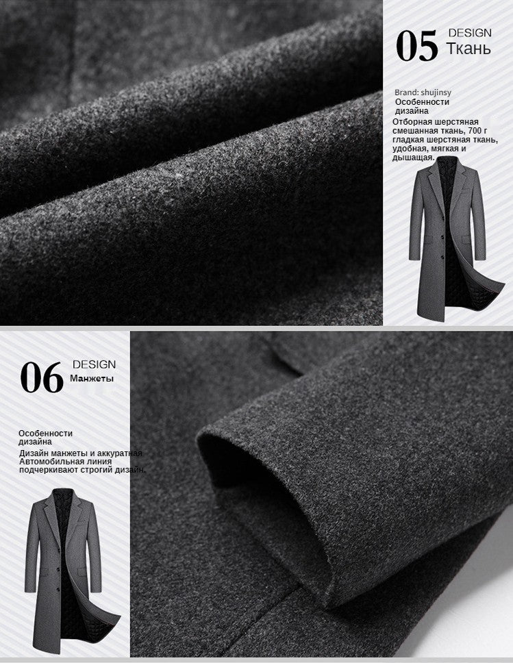 Wool content 30%,New woolen overcoat in autumn and winter, men clothing,coat men, winter coat men, coats for men,men winter coat