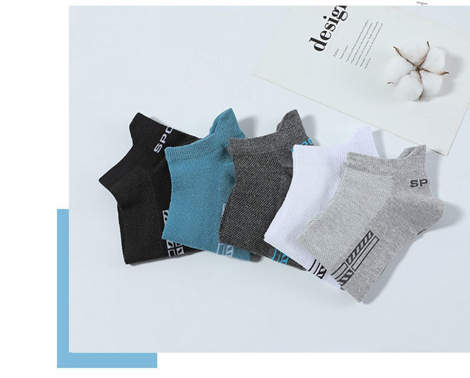 5 Pairs Cotton Short Socks for Male High Quality Women's Low-Cut Crew Ankle Sports Mesh Breathable Summer Casual Soft Men Sock