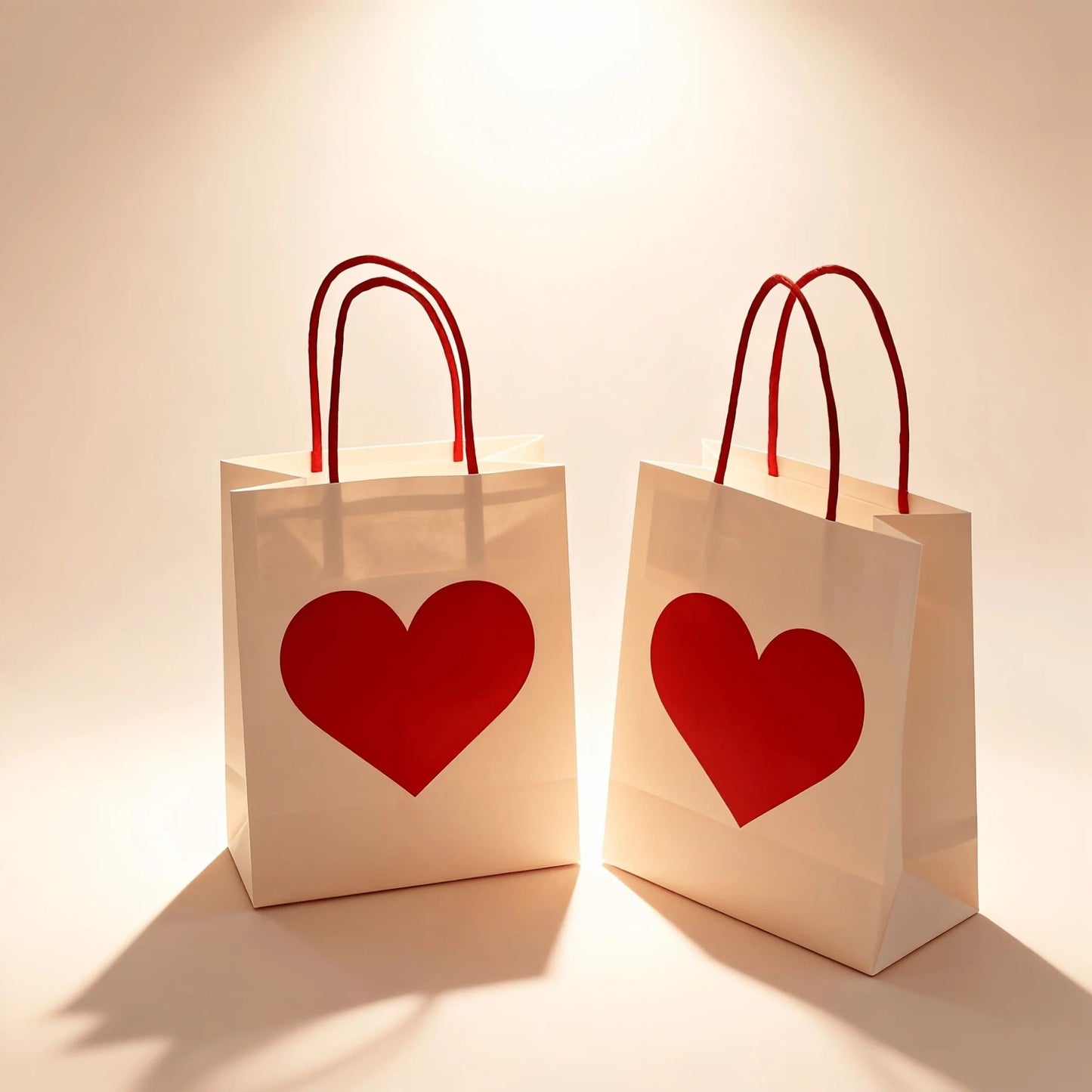 10Pcs Party Gift Bags Heart Candy Goodie Favor Kraft Paper Bags with Handles Gift Wrap for Birthday Wedding Anniversary Dating