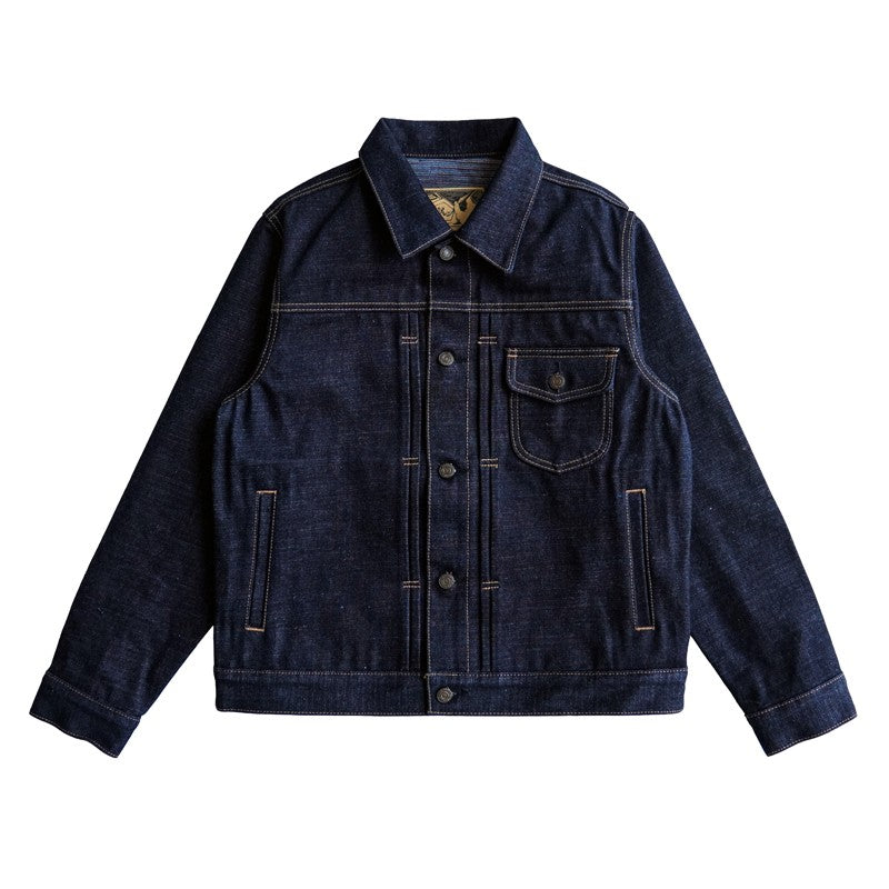 Sauce Zhan Mens Rainbow Sanforized Selvedge Denim Jacket Jean Jacket Men Regular Fit 21 OZ