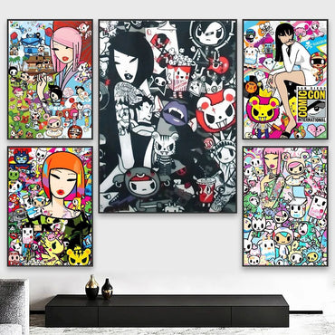 Cartoon Art Kawaii townTokidokiinside Poster HD art sticky wall waterproof home living room bedroom bar aesthetic decoration