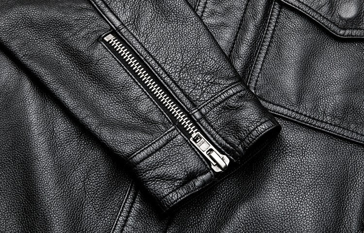 Wholesales.100% Genuine Leather jacket.Classic casual black Men cowhide clothes.quality plus size leather coat.Father's gift