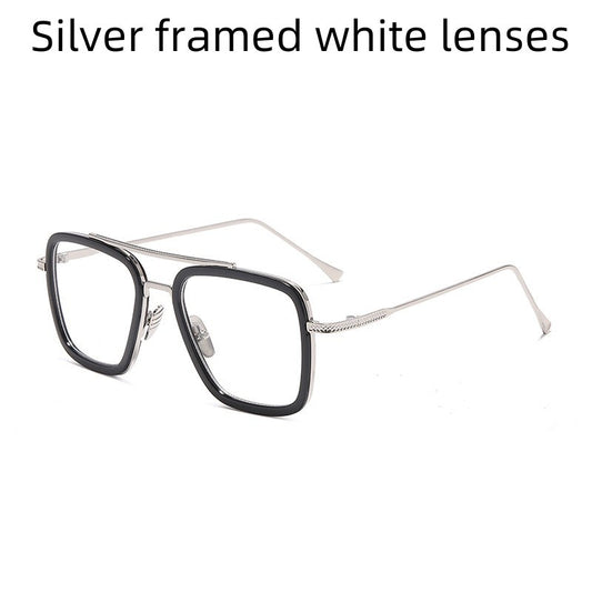 New Men's And Women's Metal Sunglasses European And American Fashion Trend Iron Man Same Style Small Frame Glasses UV400