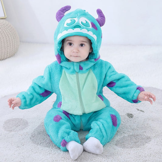 Pokemon Pikachu Snorlax Baby Clothes Baby Jumpsuit Pajamas Newborn Bodysuit 0-3 Years Old Cosplay Costume Hooded Onesie