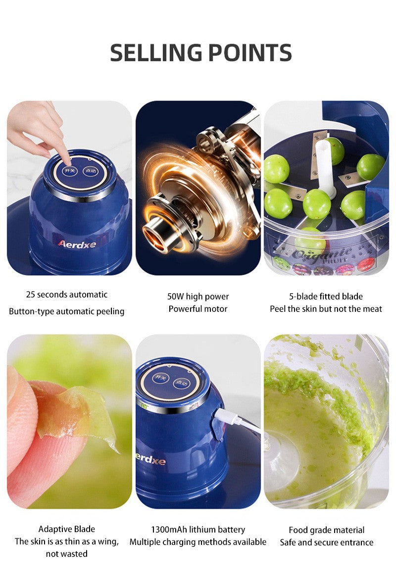 Grape Peeler Fully Automatic Household Electric Fruit Peeler Qingti Peeler Divine Tool Wireless Portable Easy Kitchen Gadget