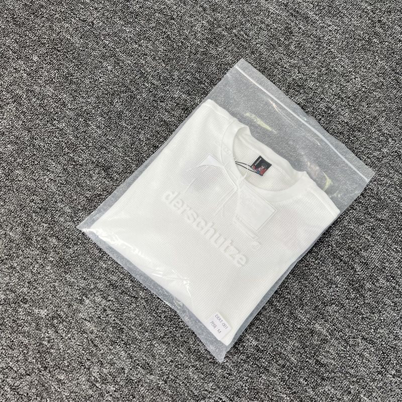 Waffle Long Sleeve Embroidery Sakura Derschutze Blossom T Shirt Men Women Casual Loose High Quality Breathe T-shirt Clothes